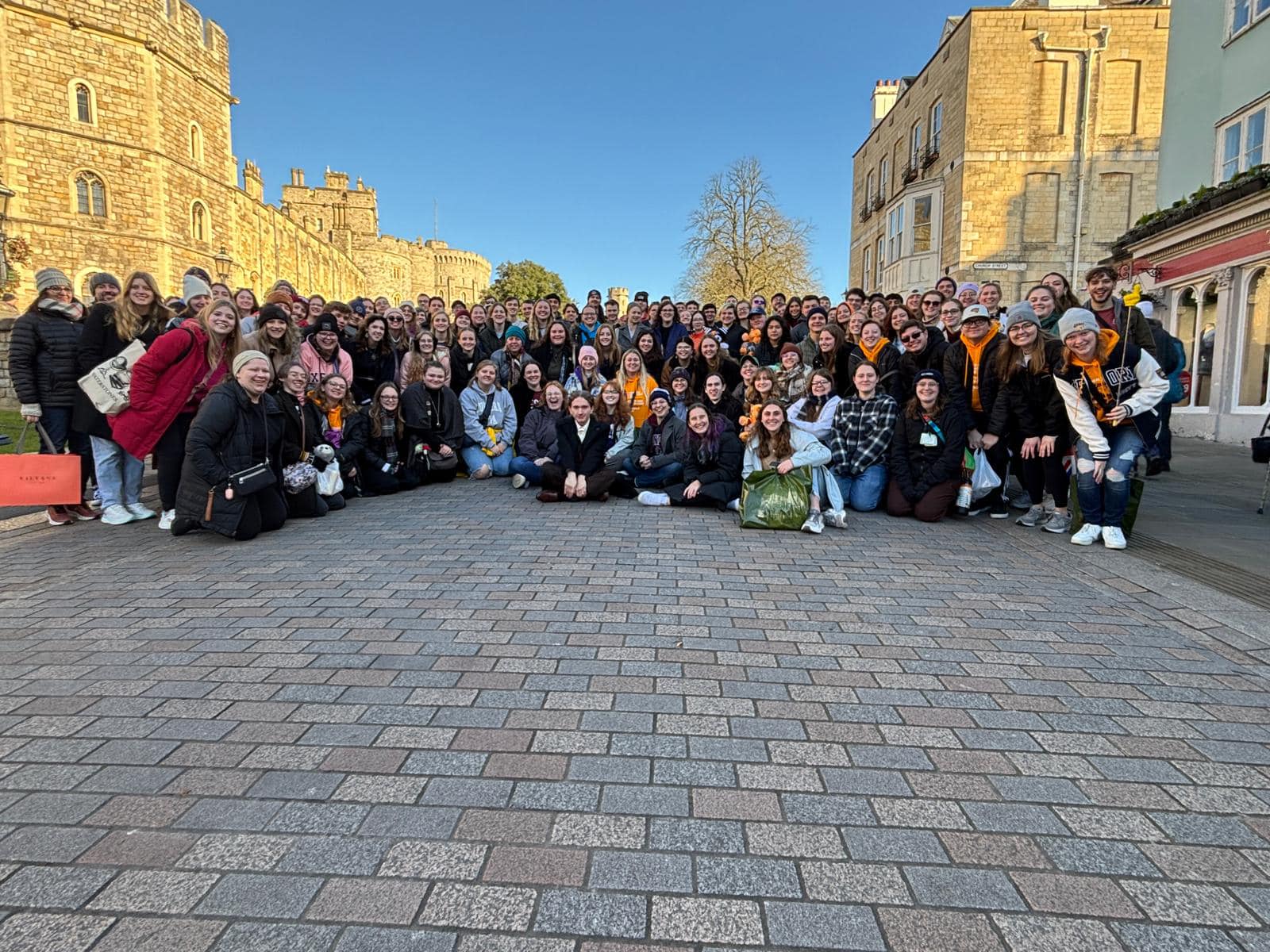 Members of Panther Marching Band at Windsor Castle