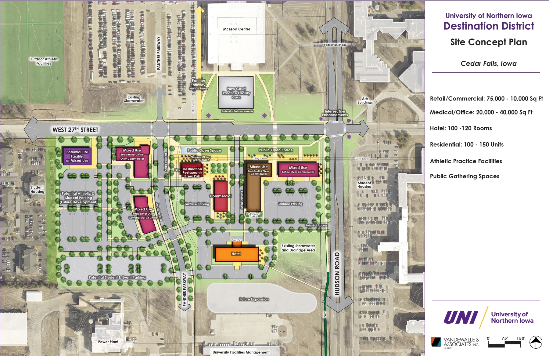 Site concept plan for Panther District
