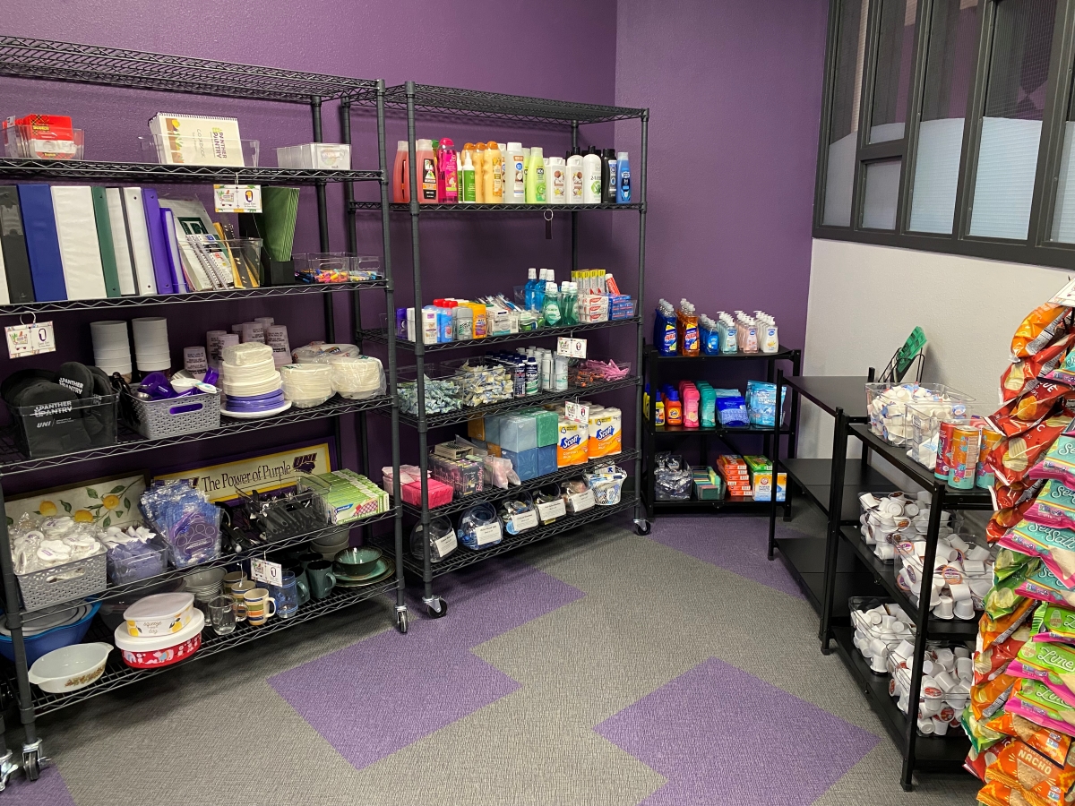 Essential items inside Panther Pantry