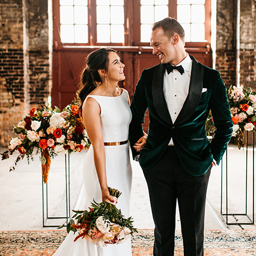 Scholtes and Dykstra on their wedding day