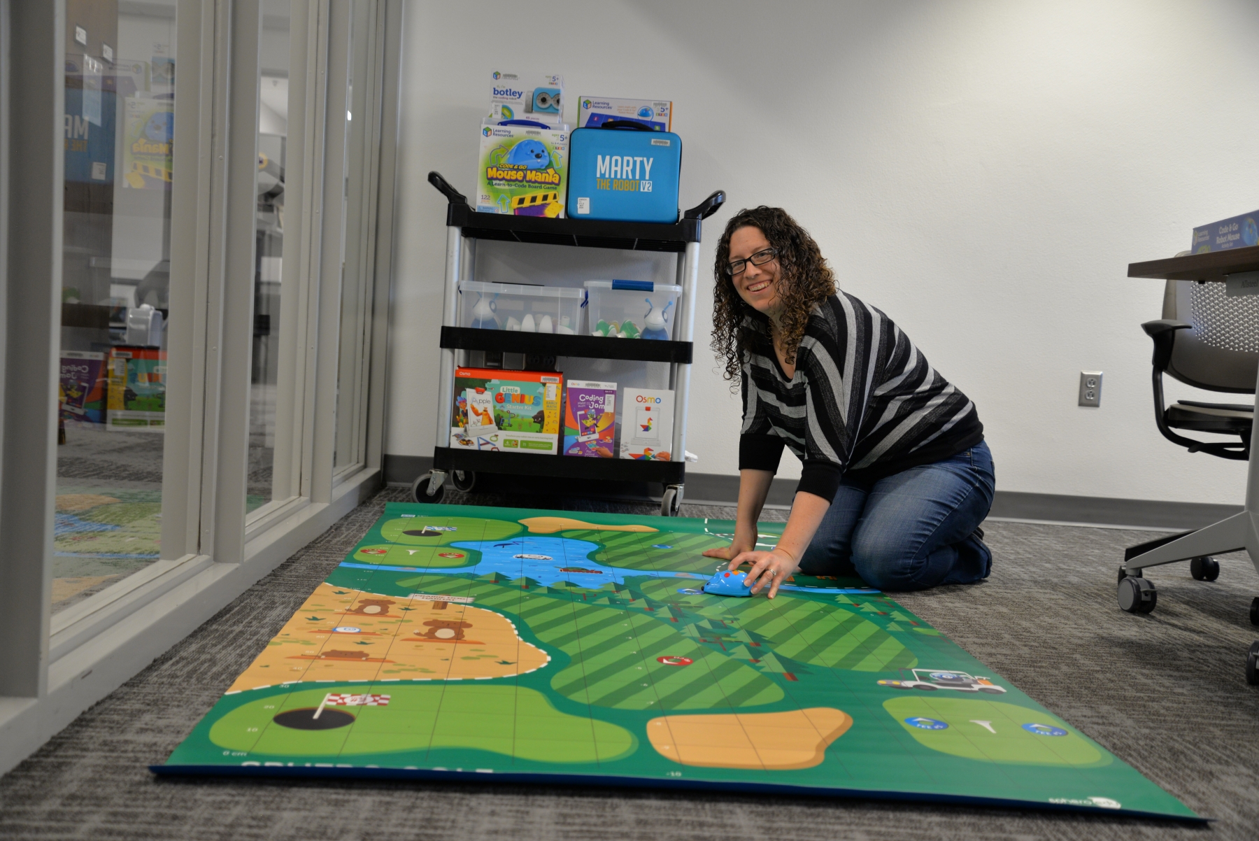 Katie Nedwick in the TEACH Studio