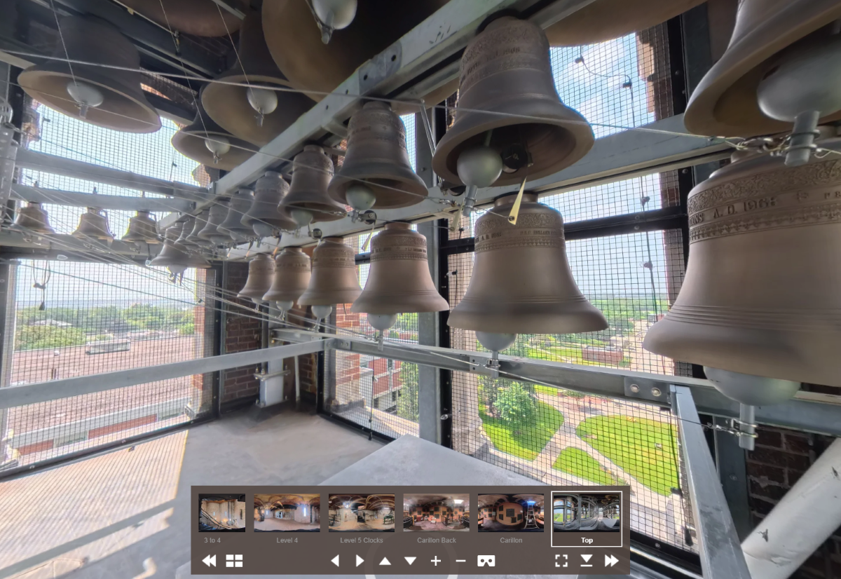 Inside the bellfry of the UNI Campanile