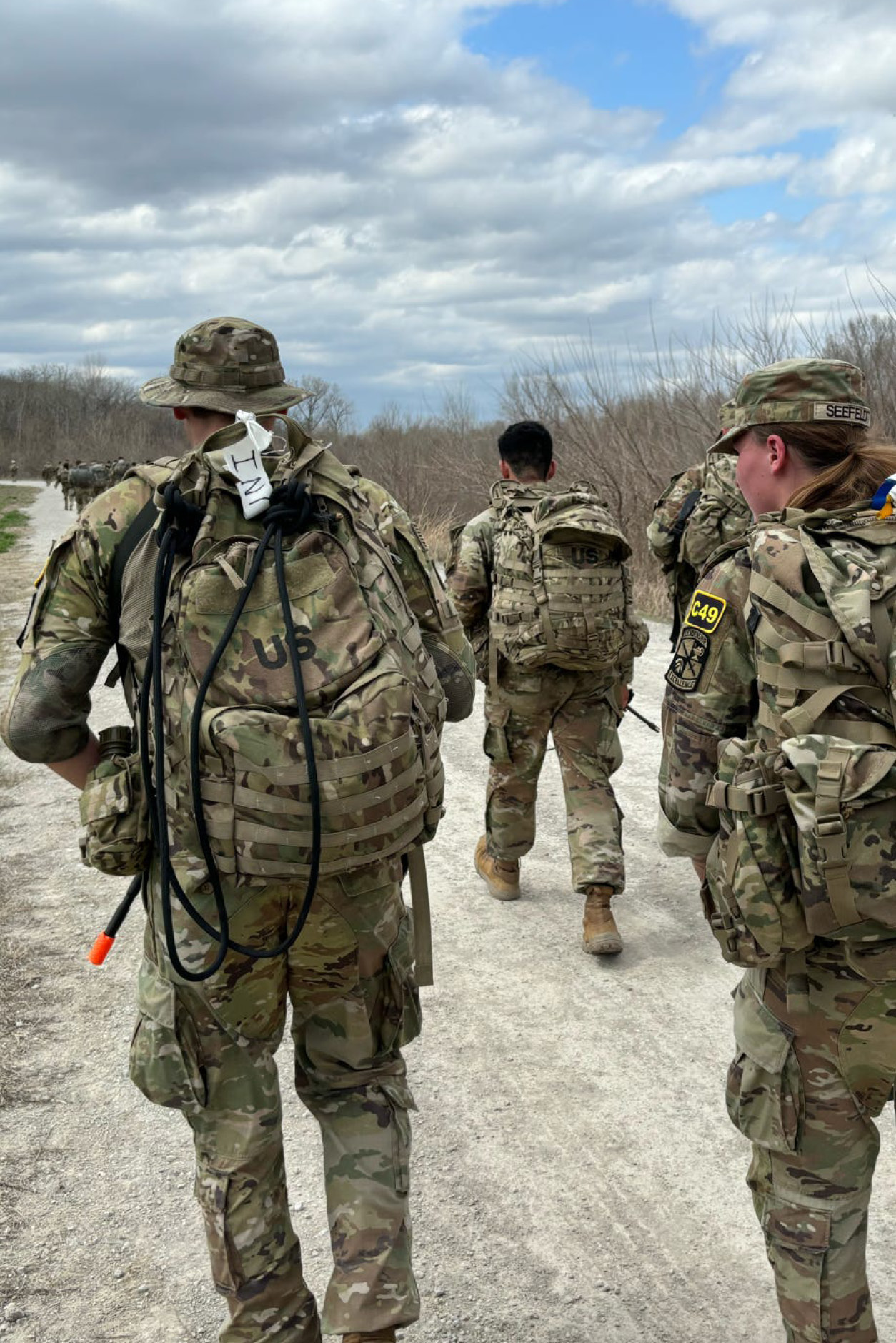 ROTC cadets during field exercise