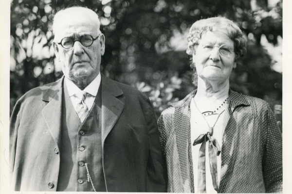 Wright and his wife Eliza.