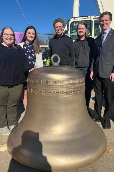 UNI Guild of Carillonneurs during the 2023 bell return.