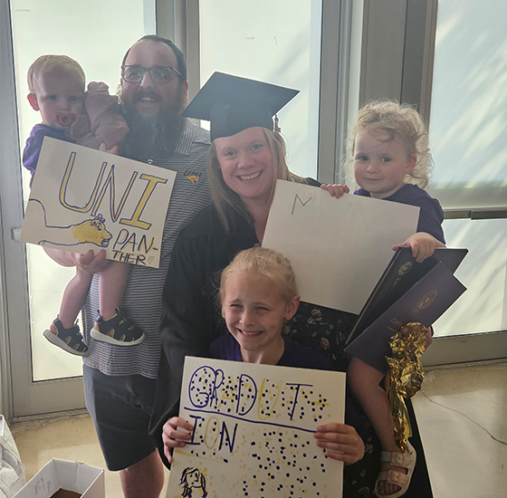 Dieken family at graduation