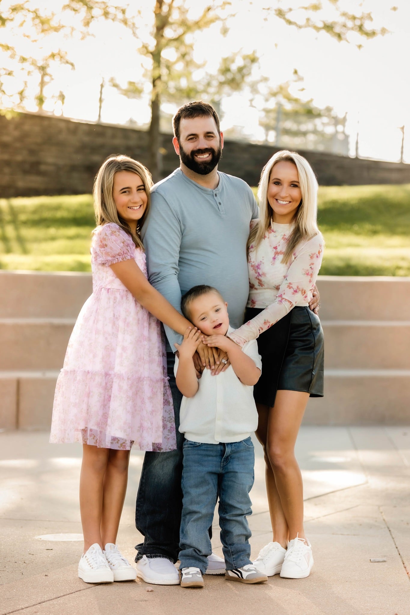 Family with two children