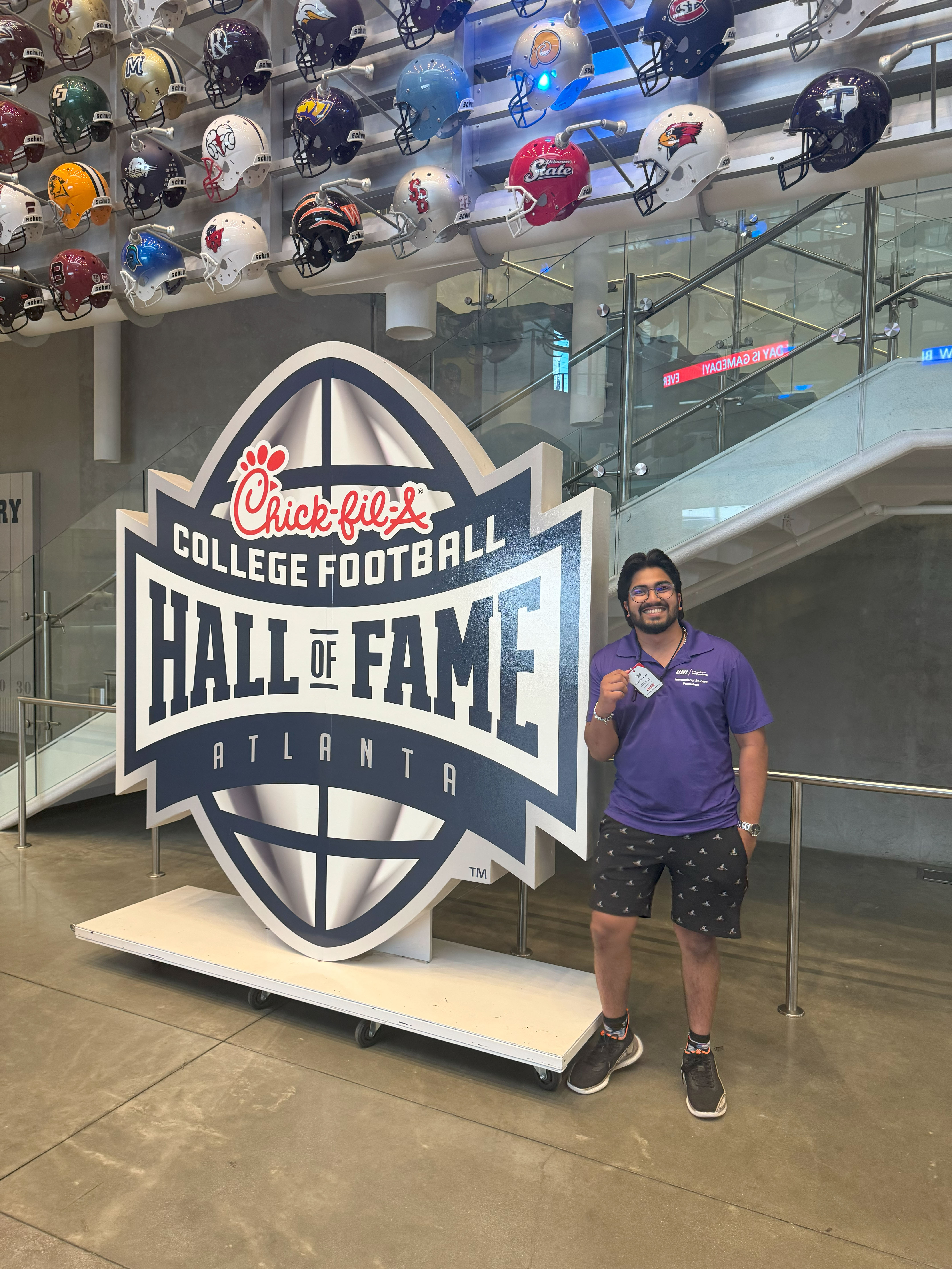 Gavik Kuruppu at College Football Hall of Fame