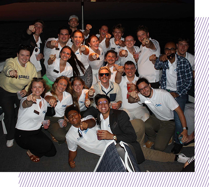 Lane pictured with the OEI cohort.