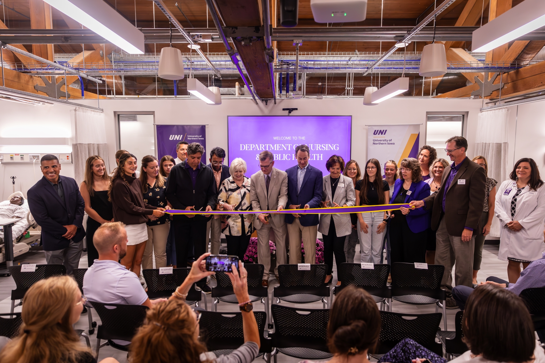 Ribbon cutting in nursing space