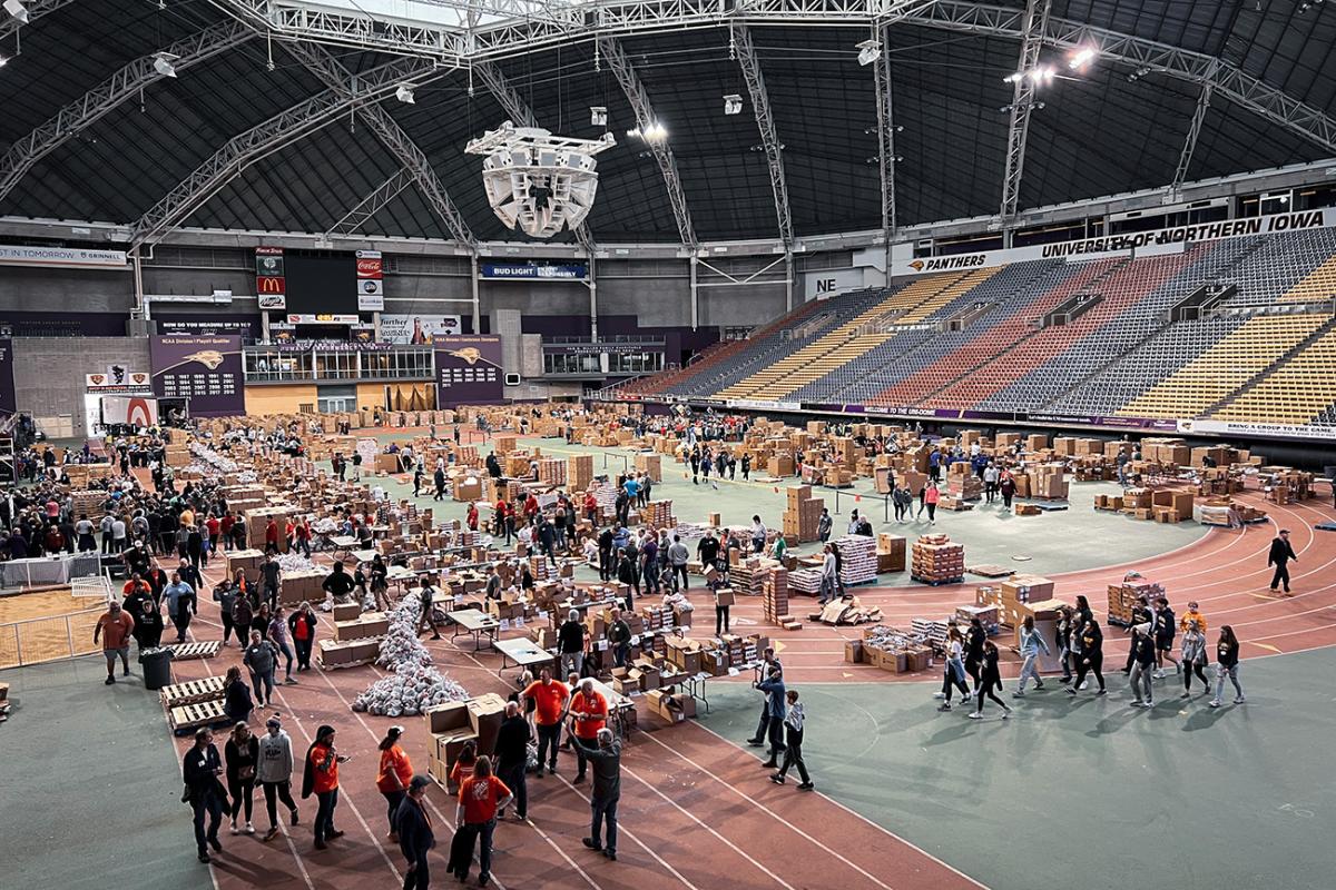 Arial view of the effort at the dome.