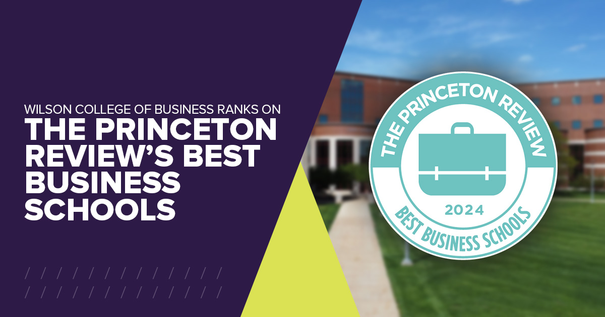 Wilson College of Business ranks on the Princeton Review's Best Business Schools