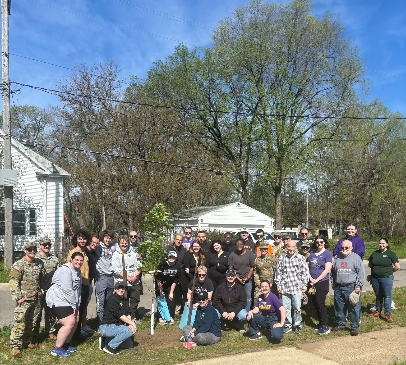 Volunteers at tree planting in Waterloo