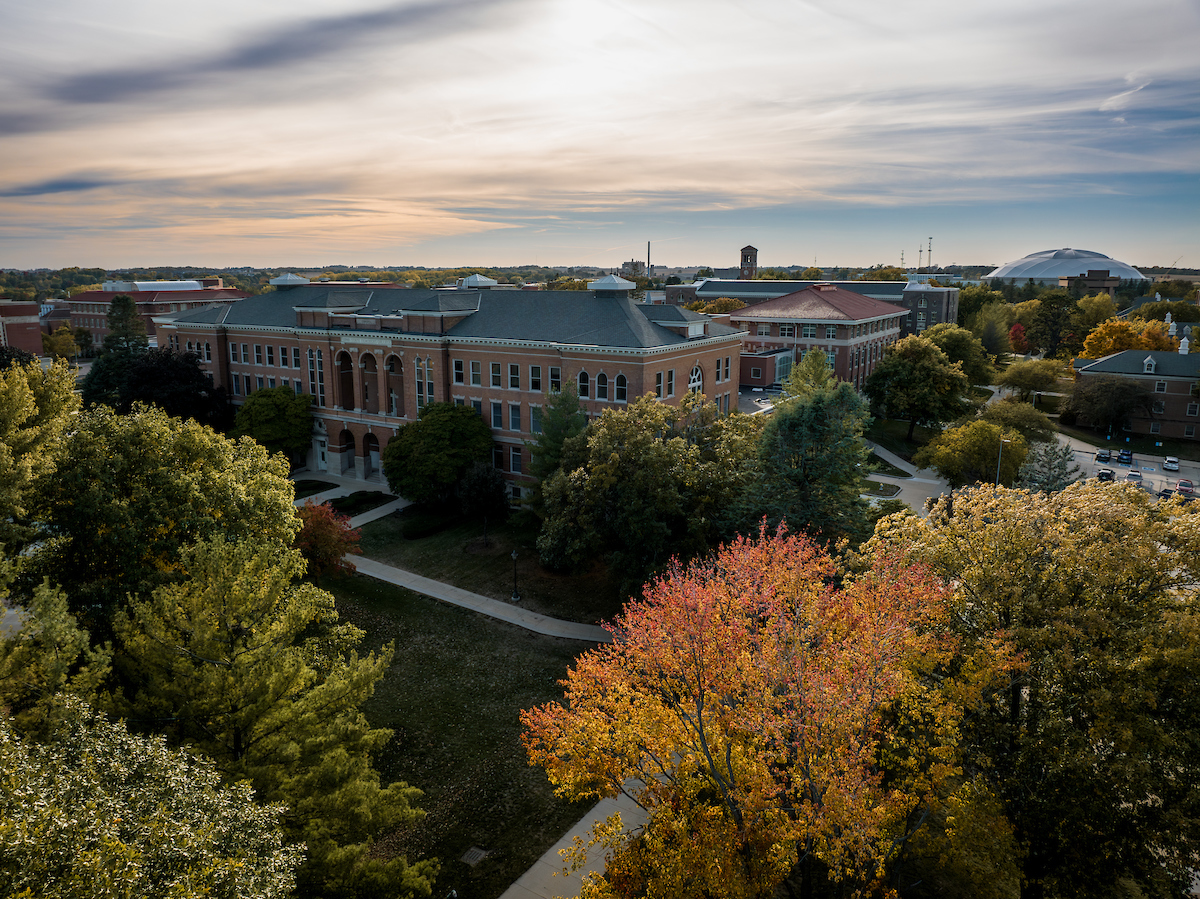 UNI campus in the fall