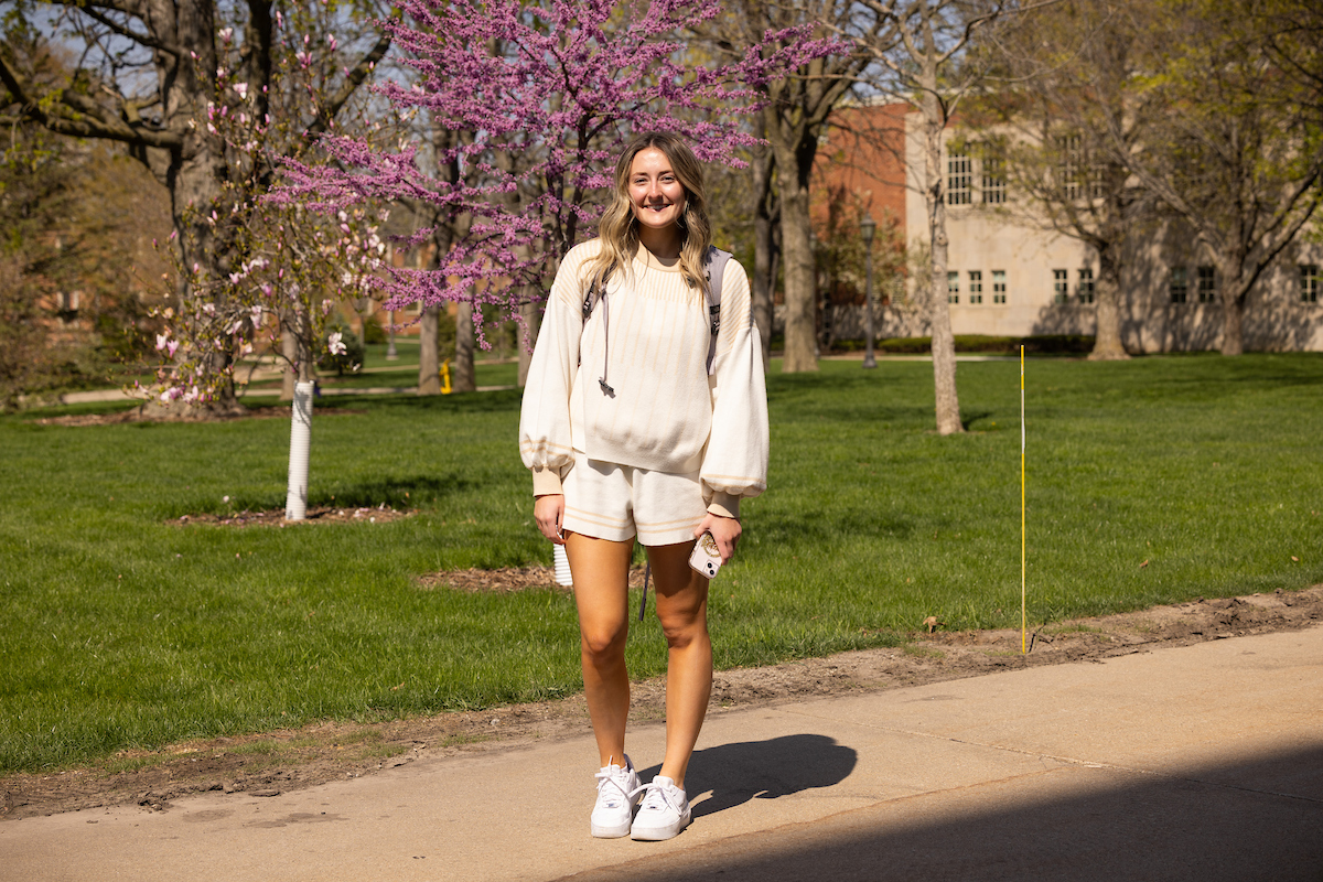 UNI student on campus