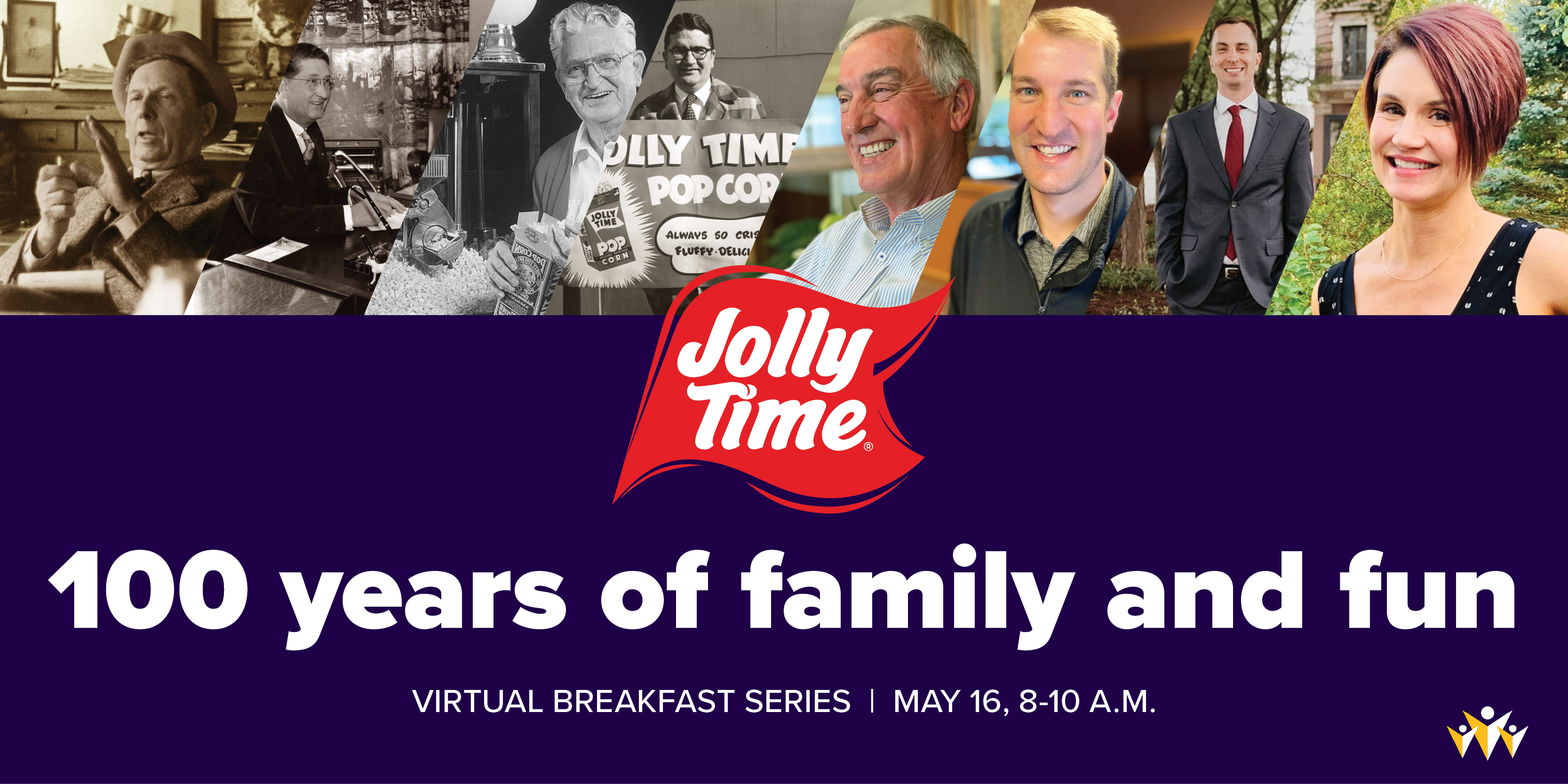 Jolly Time 100 years of family and fun virtual breakfast series May 16 8-10 a.m.