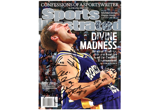 Signed Sports Illustrated magazine featuring UNI basketball player Ali Farokhmanesh