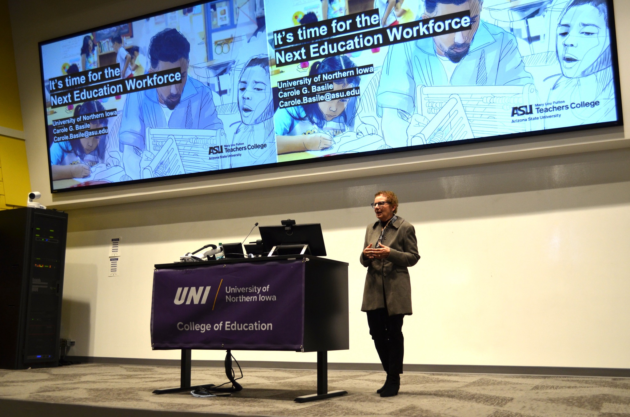 Carole Basile presents at the Bill & Linda Tubbs Teaching Connections Lecture Series