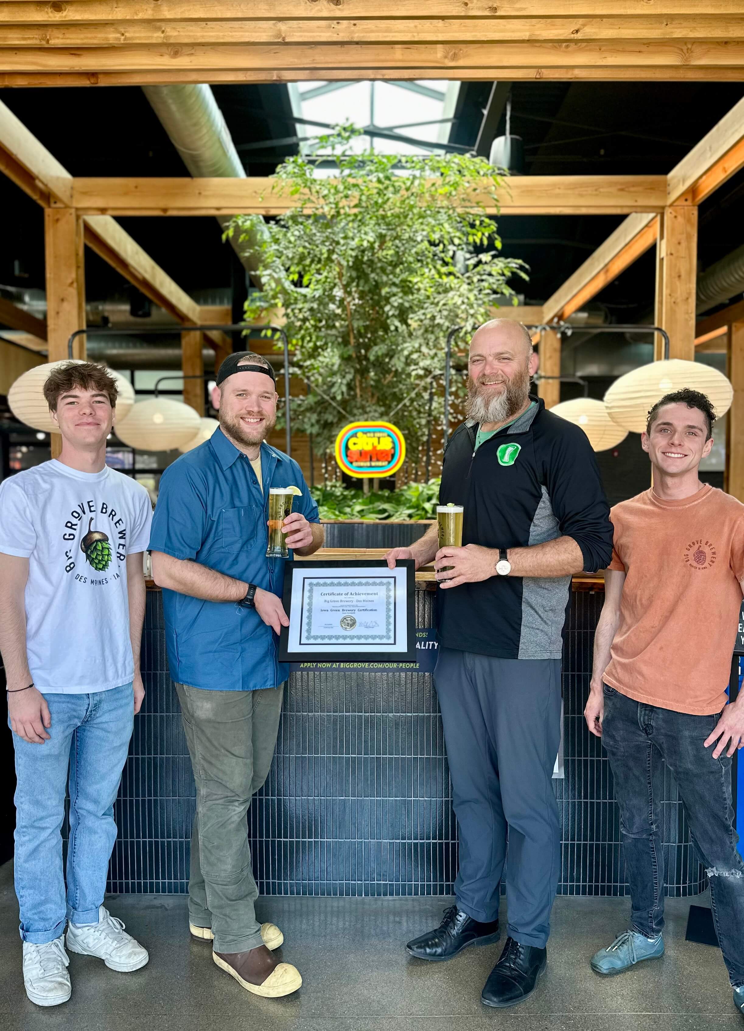 Big Grove Des Moines achieves platinum Iowa Green Brewery Certification ...