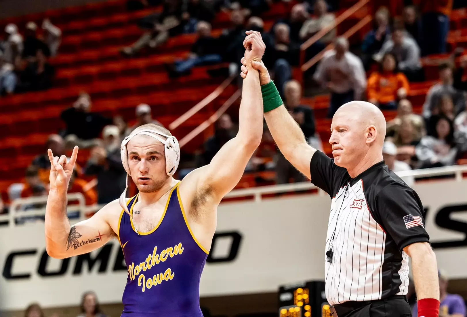 Keckeisen named Most Outstanding Wrestler at Big 12 Championships | inside  UNI