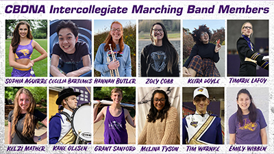 Members of the Panther Marching Band.