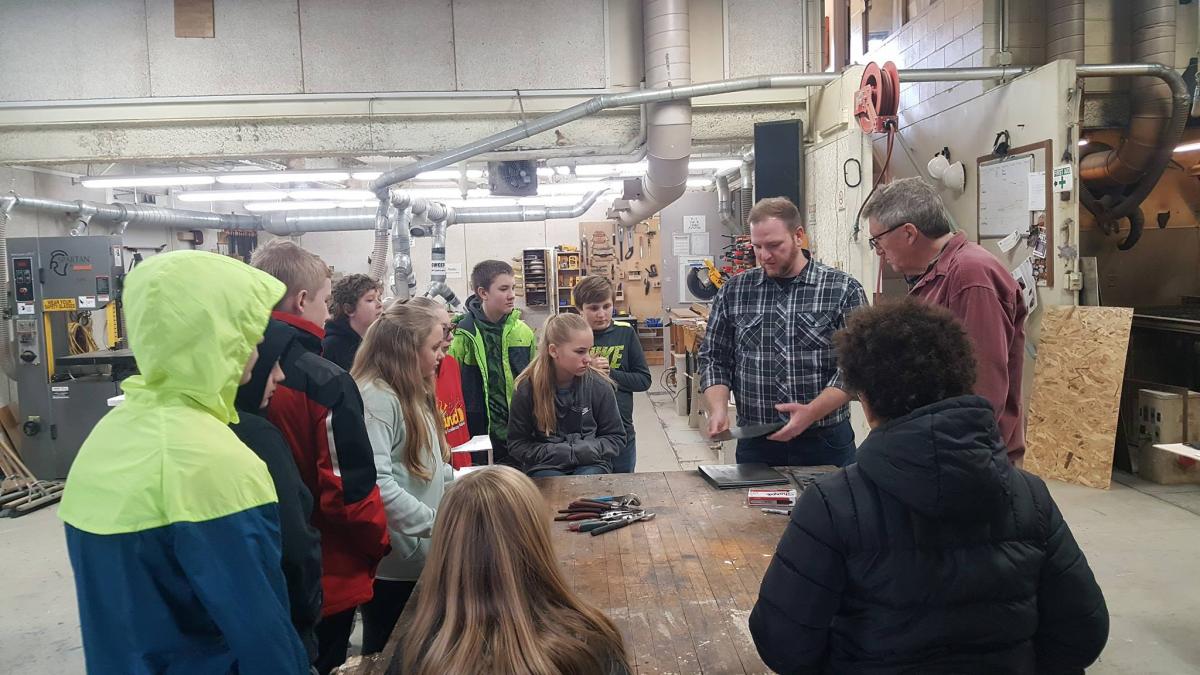 Students listen to Dan Perry and Tom Stancliffe in Public Art Incubator