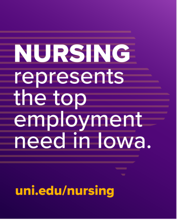 Nursing represents the top employment need in Iowa graphic
