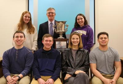 Students with President Mark A. Nook