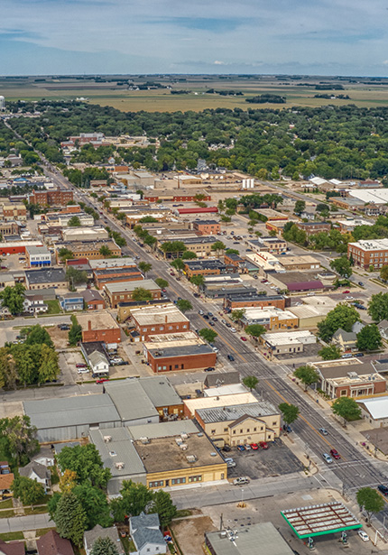 Aerial photo of Spencer, Iowa
