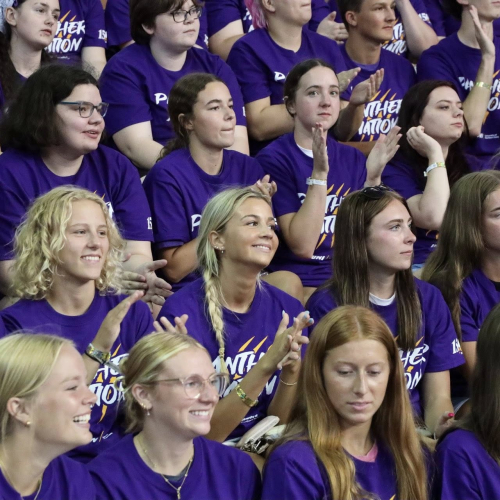 Students getting ready for Panther Welcome kickoff