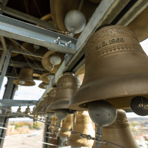 Bells inside Campanile at UNI