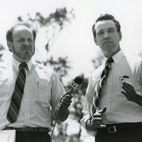Grassley talking into microphone.
