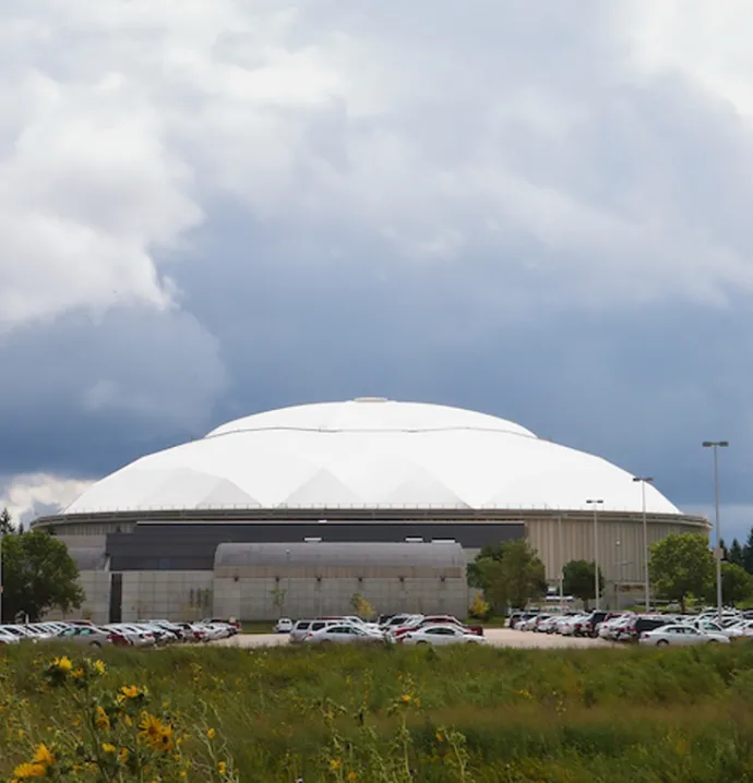 UNI-Dome and Dome parking lot