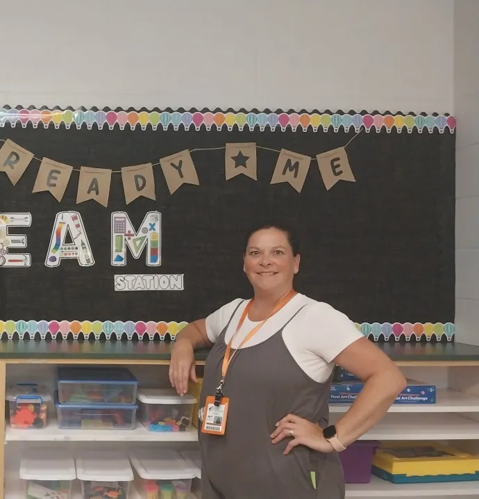 Michelle Barnell in her classroom
