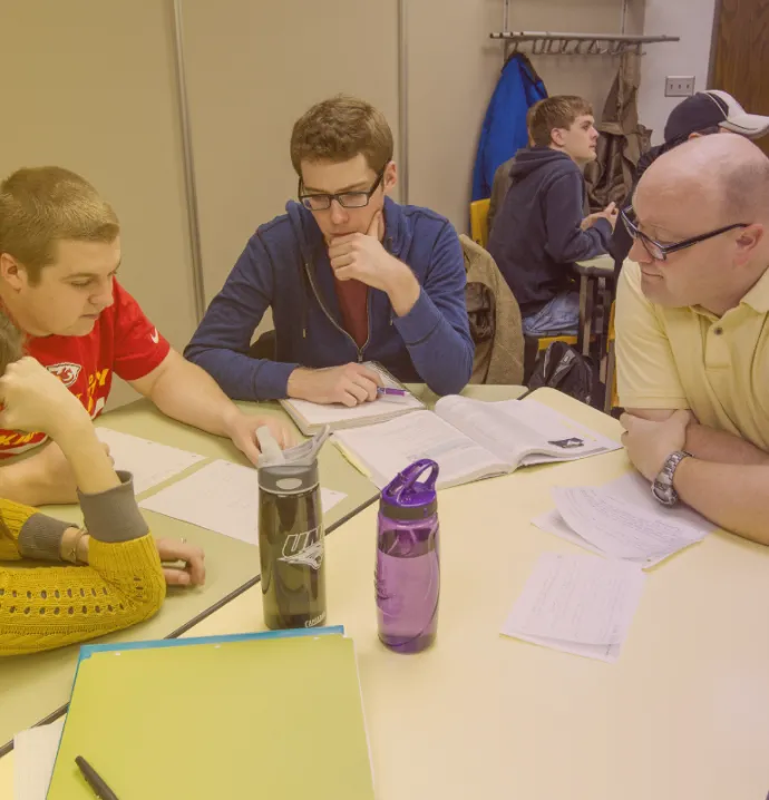 Dr. Forsyth teaching students. 