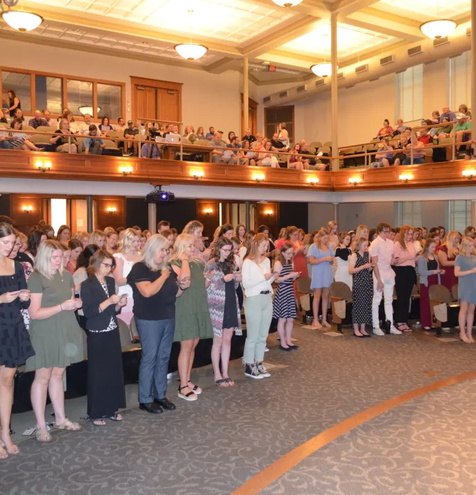 Education students at Convocation in Lang Hall