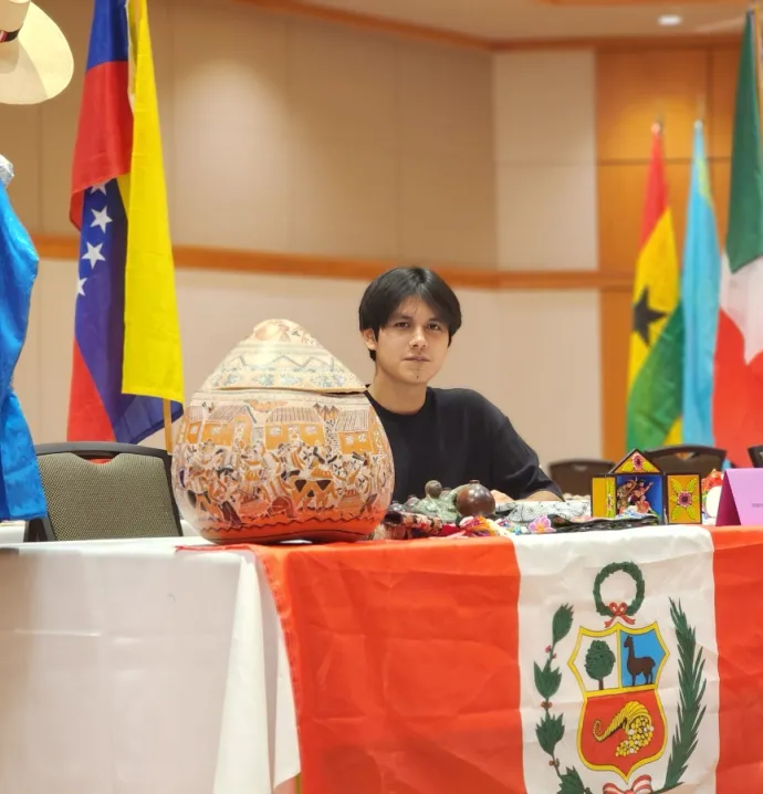 Student tabling at International Education Week event