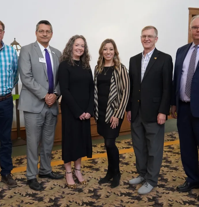 2023 Yager Award winenrs with UNI leadership