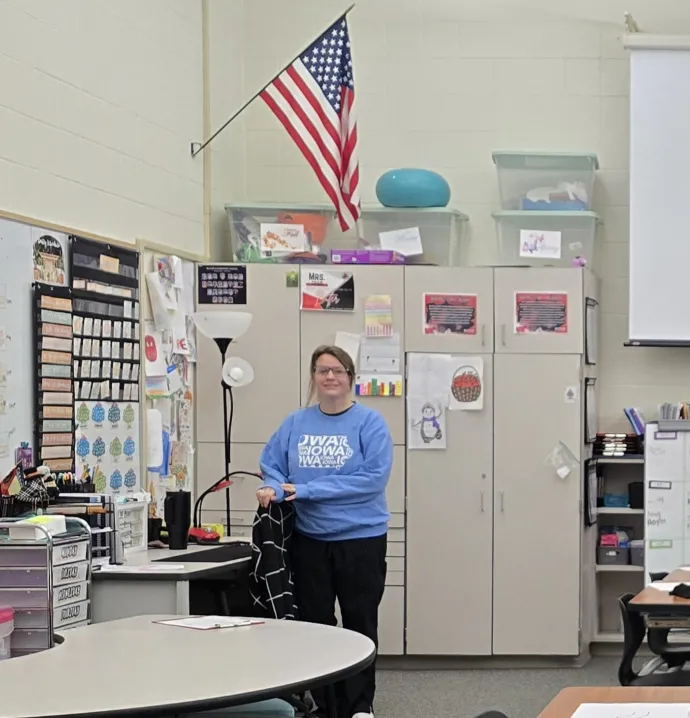 Brittany Craig in her classroom