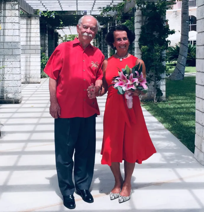 Michael and Mary “Lynn” Wright, in Bermuda, a frequent and special destination for the couple. 