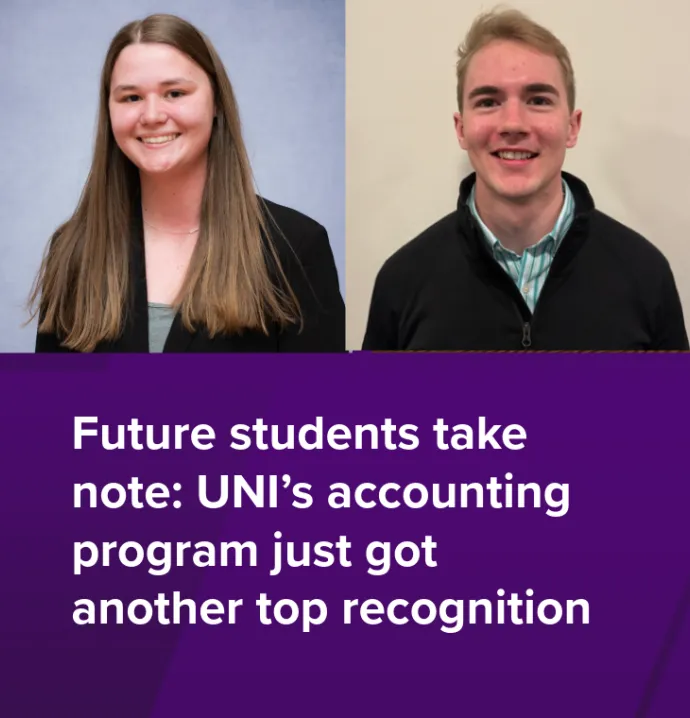 Future students take note: UNI's accounting program just got another top recognition