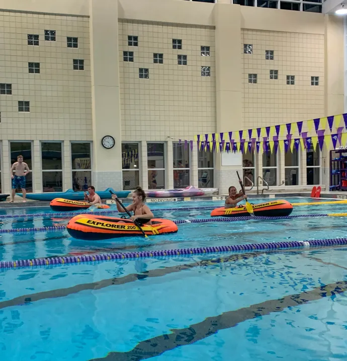 UNI students participate in Aqua Olympics