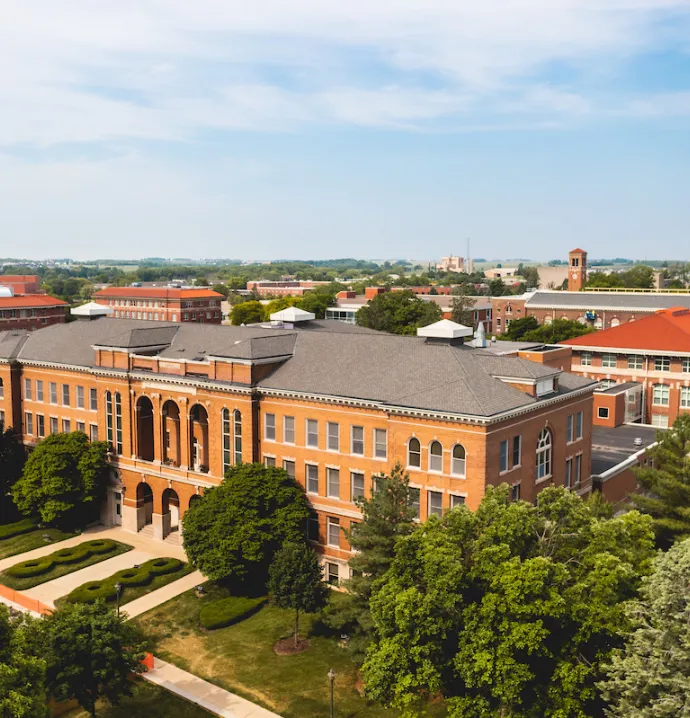 UNI campus in the summer