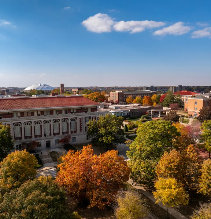 UNI campus in the fall