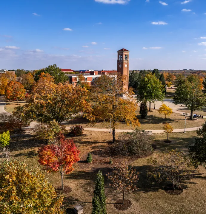 UNI campus in the fall