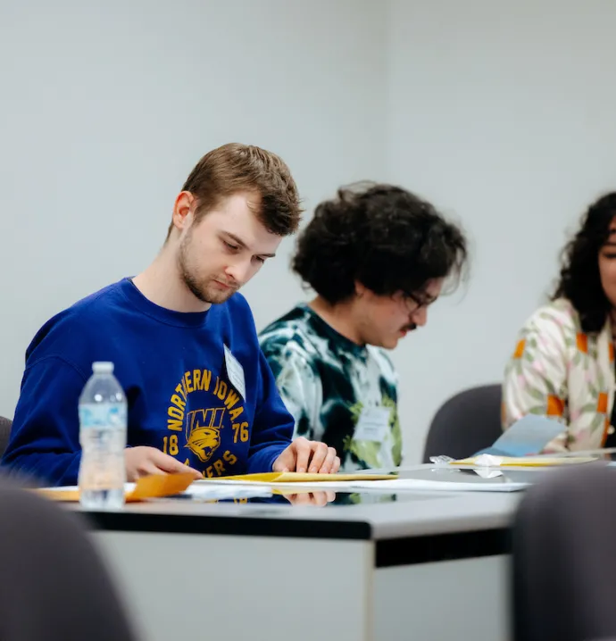 UNI accounting majors helping community members with tax preparation