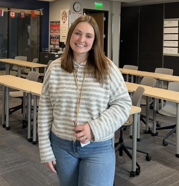 Elizabeth Forcht in her classroom