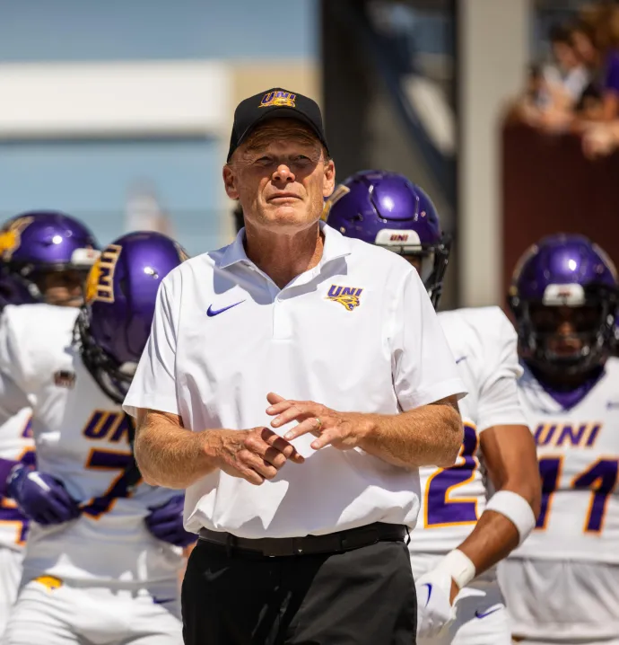 Mark Farley coaching UNI Panthers