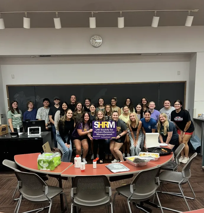 Group of SHRM students gathered together