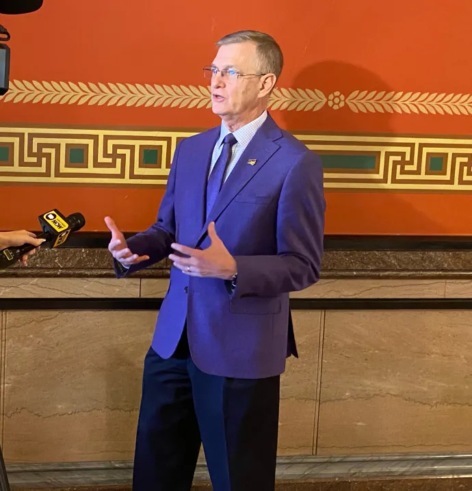 President Mark Nook speaking